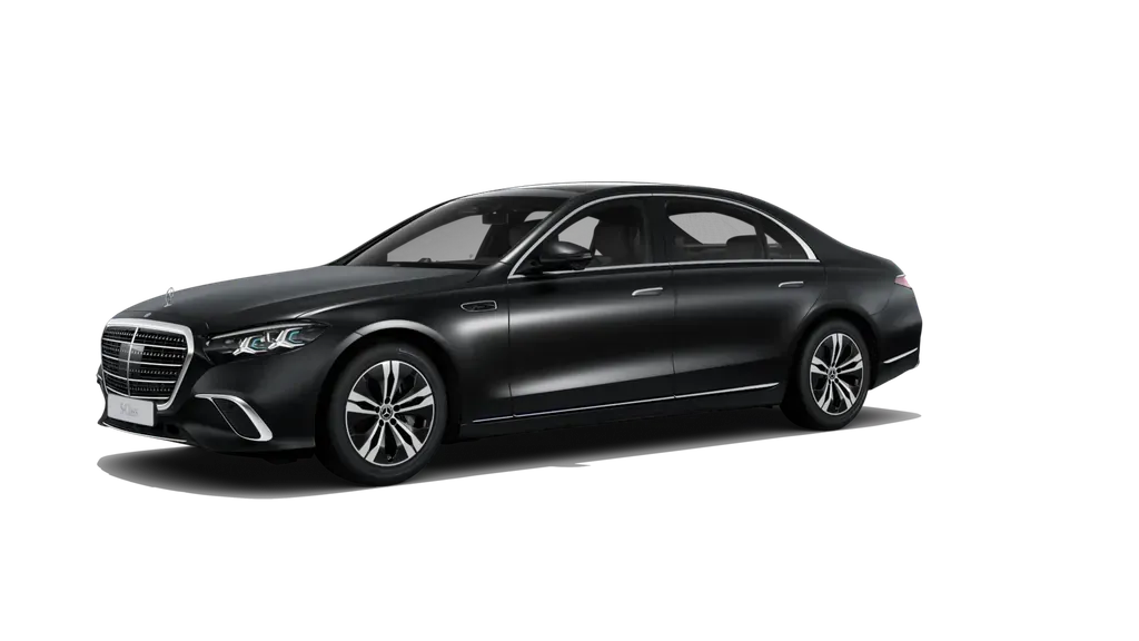 Transfert avec chauffeur privé entre l'aéroport de Nice et Monaco, berline Mercedes Classe S